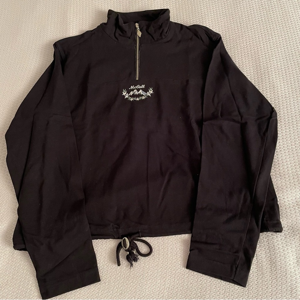 SDI Black athleisure Half-Zip Sweatshirt